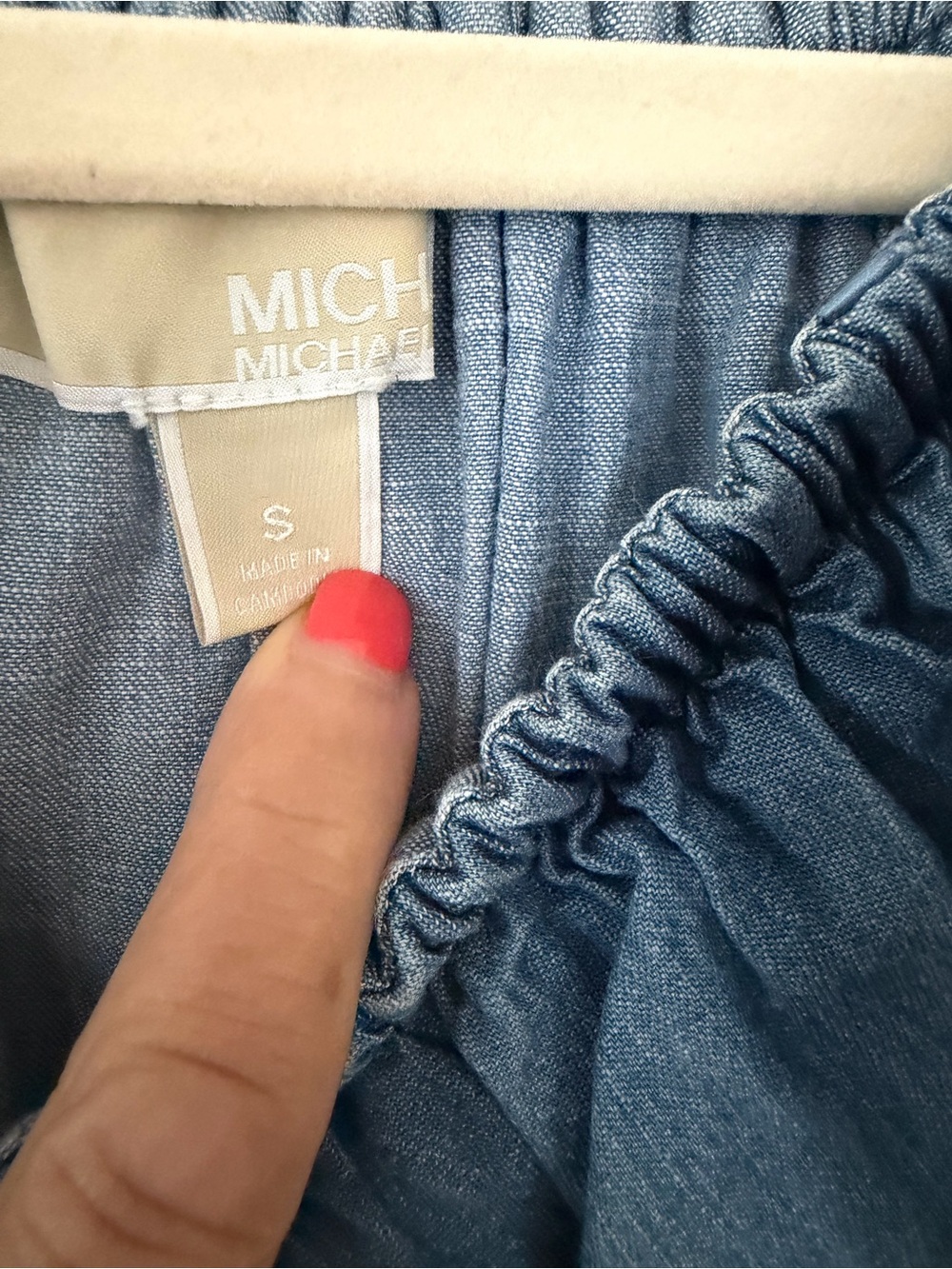MICHAEL Michael Kors Light Blue Chambray jumpsuit. New. W tags
